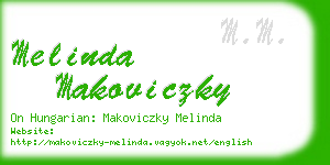 melinda makoviczky business card